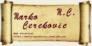 Marko Čereković vizit kartica